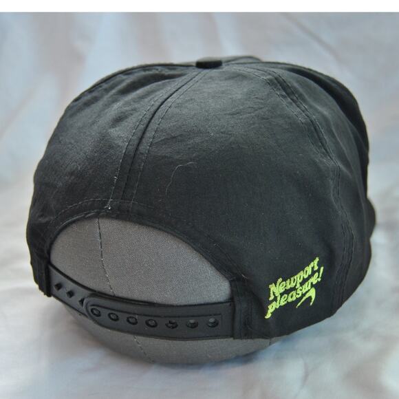 Vintage 90s Newport Pleasure Black Promo Snapback Black & Green - Picture 4 of 13